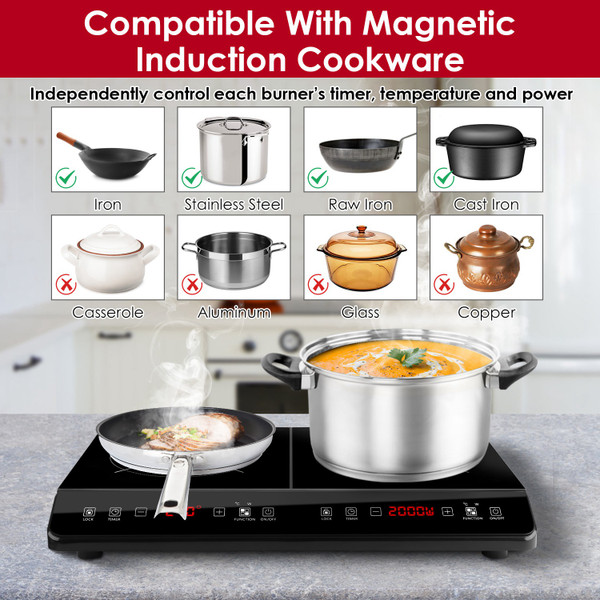 4000W Dual‑Burner Induction Cooktop  product image