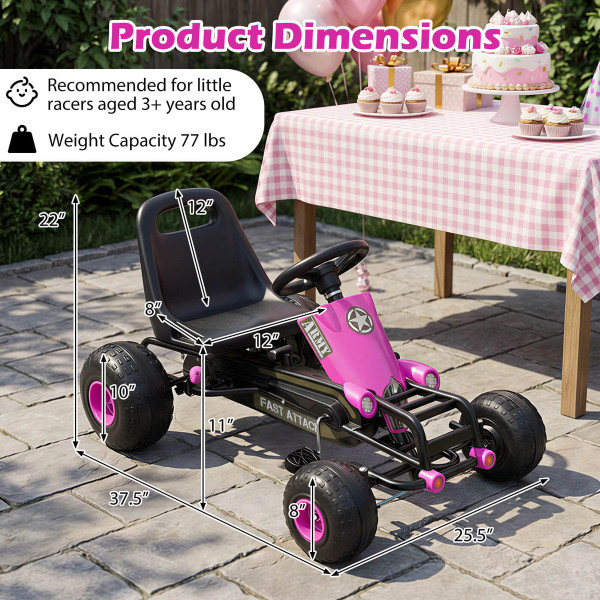 4-Wheel Pedal Go Kart with Safety Hand Brake  product image