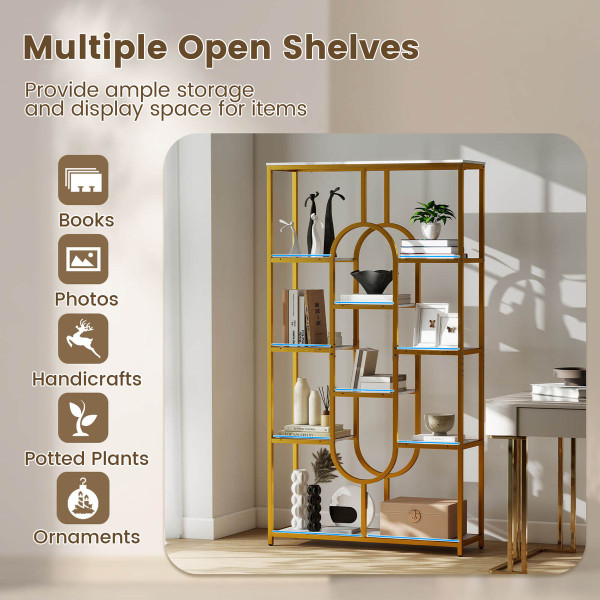 5-Tier Etagere Bookcase with Open Storage Shelves product image