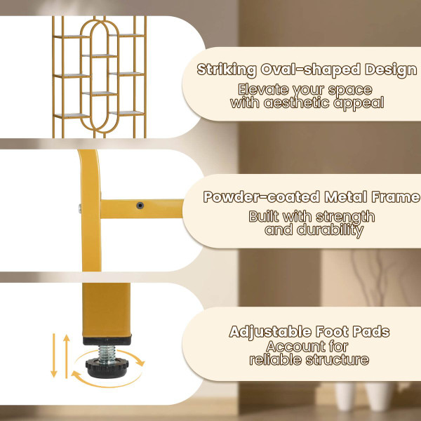 5-Tier Etagere Bookcase with Open Storage Shelves product image