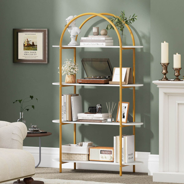 4-Tier Arched Bookshelf product image