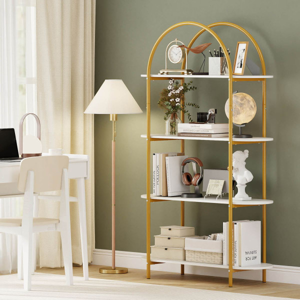 4-Tier Arched Bookshelf product image