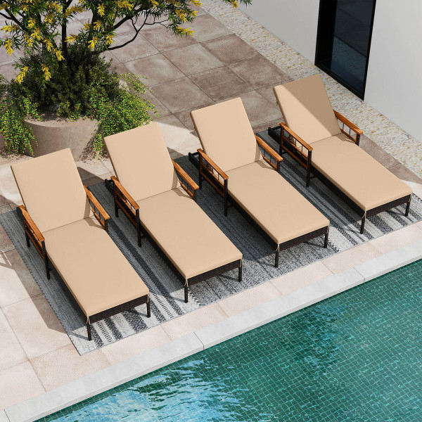 Patio Rattan Chaise Lounge (1- or 2-Pack) product image