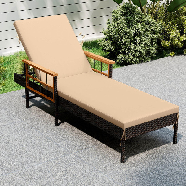 Patio Rattan Chaise Lounge (1- or 2-Pack) product image