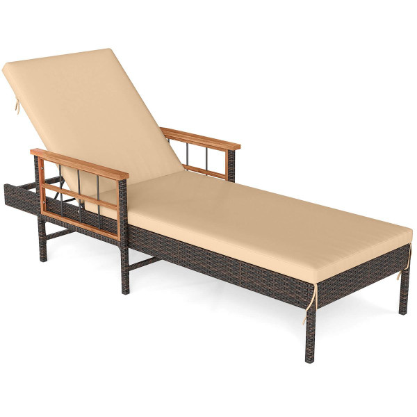 Patio Rattan Chaise Lounge (1- or 2-Pack) product image