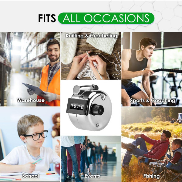 Metal 4-Digit Hand Tally Counter Clicker product image