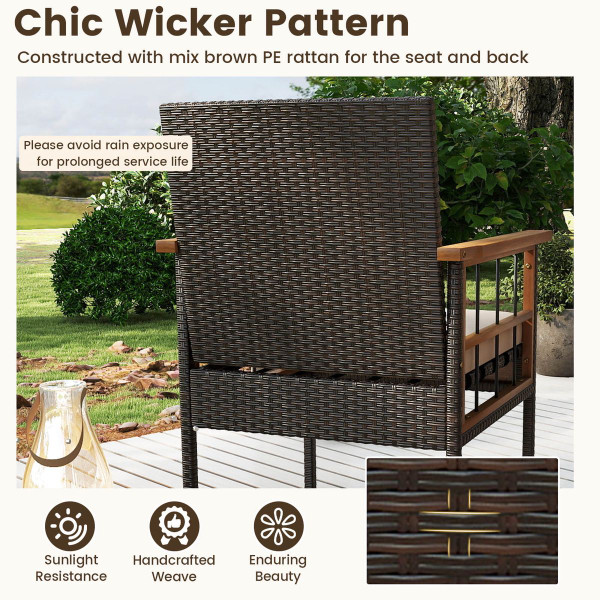 8-Piece Wicker Furniture Set with Coffee Table product image