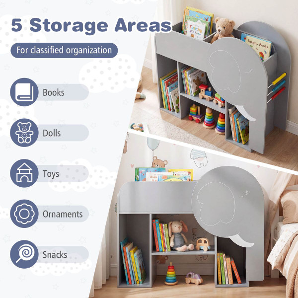 Elephant Shaped Children's Bookshelf product image