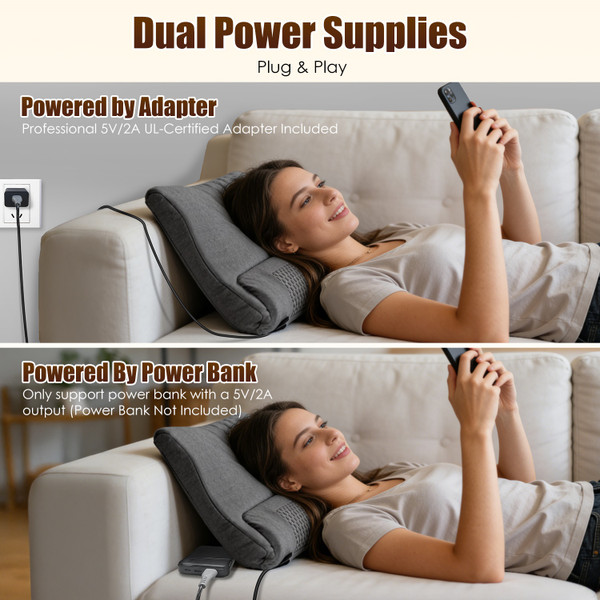 Heated Neck Massager Pillow and Eye Mask product image
