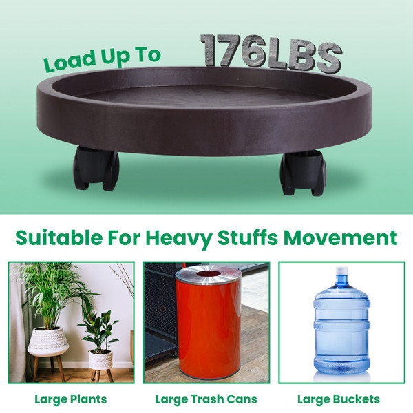 Plant Caddy with 360° Swiveling Wheels (4-Pack) product image