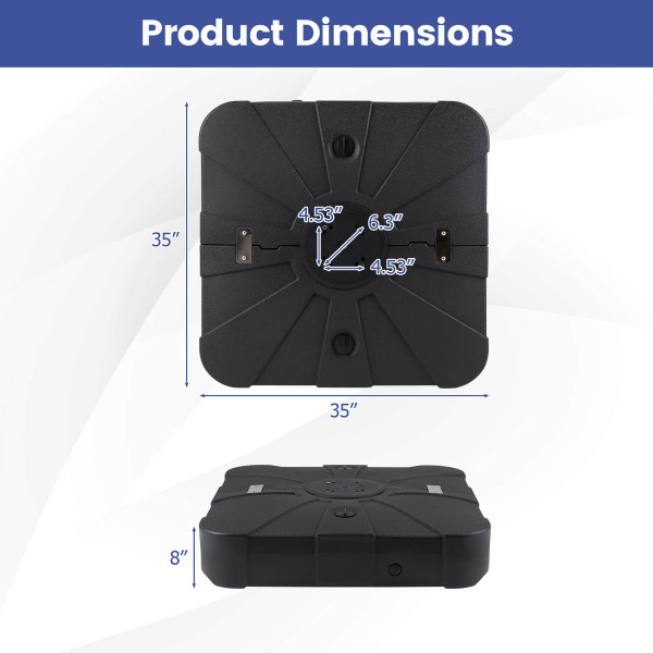 375LBS Outdoor Cantilever Umbrella Base with Wheels product image