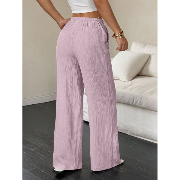 Women's Casual Low Waisted Linen Palazzo Pants product image