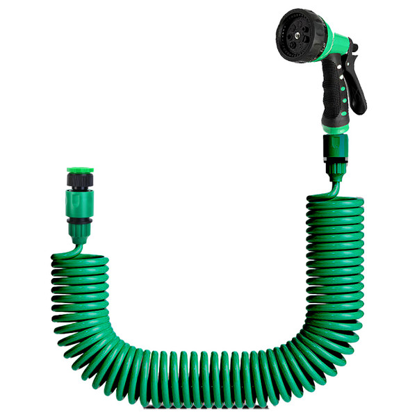 EVA Self-Coiling Garden Hose with Sprayer product image