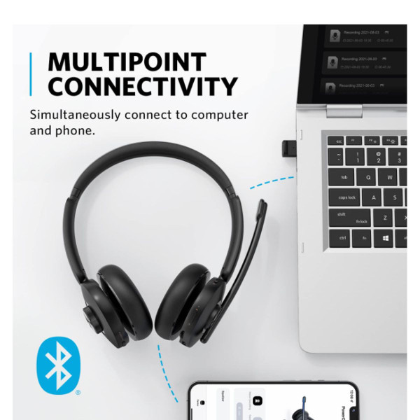 Anker PowerConf H500 - Bluetooth Dual-Ear Headset with Microphone product image