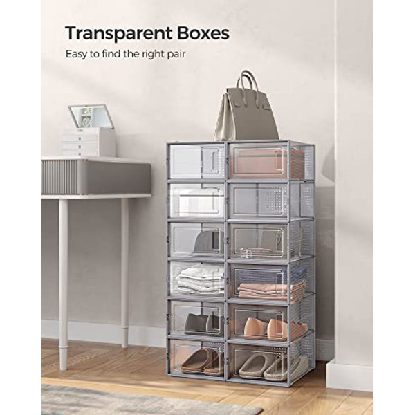 Songmics Shoe Box Organizer (Pack of 12) product image