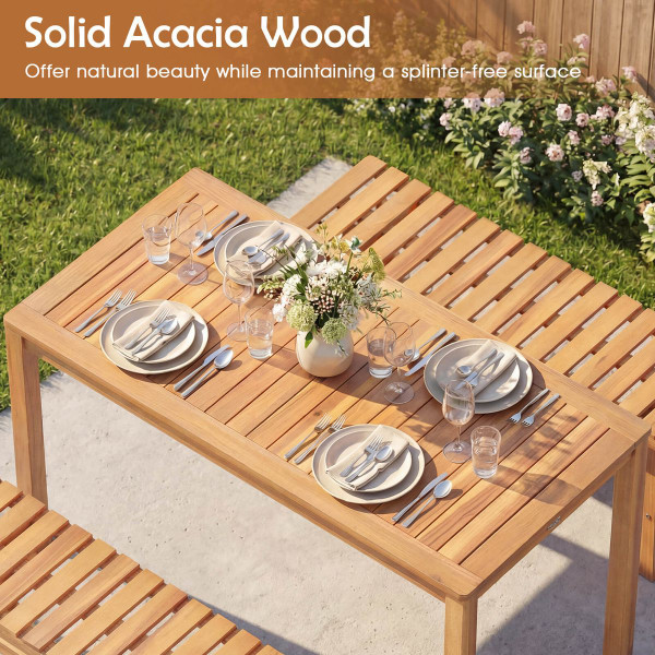 Acacia Wood Patio Dining Set (3 Pieces) product image