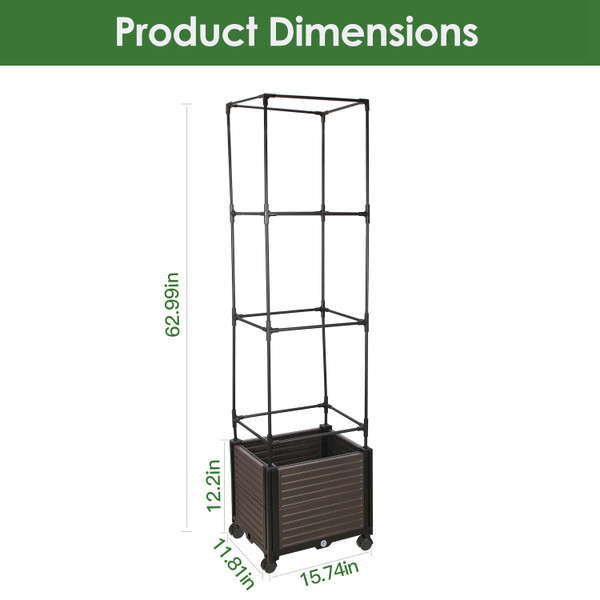 Planter Box with Trellis and Wheels product image