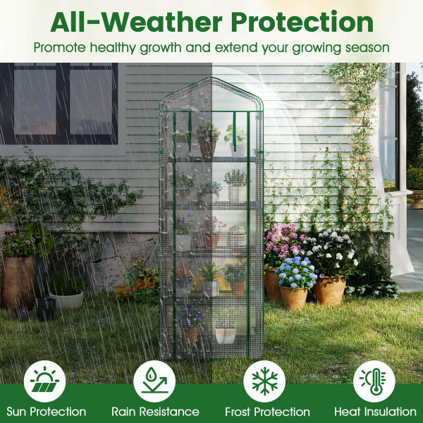 Portable Mini Greenhouse with Roll-up Door product image