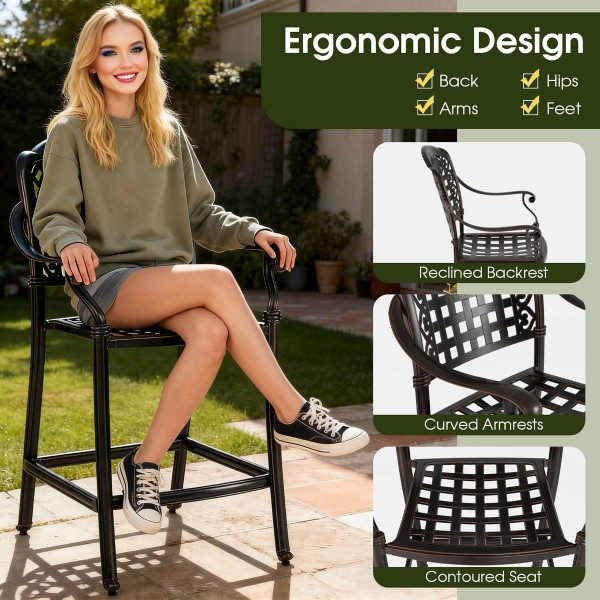 25.5” Outdoor Bar Stool  (Set of 2 or 4) product image