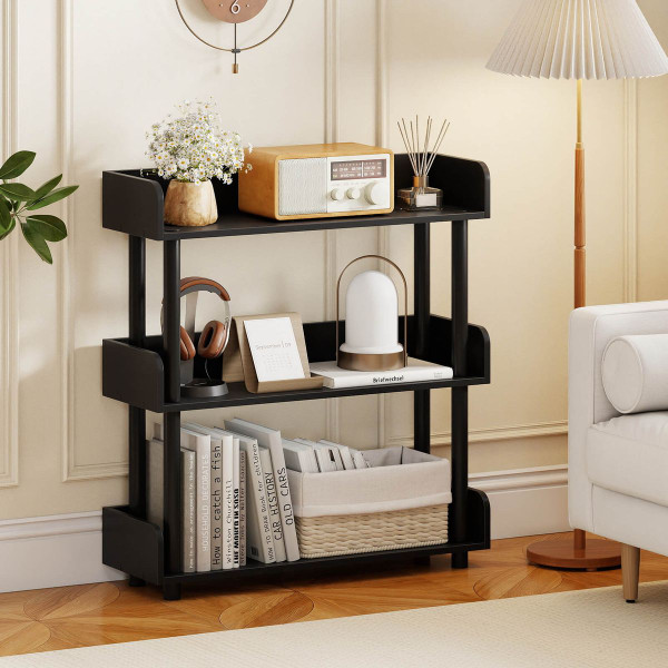 3-Tier Bookshelf with Anti-Tipping Kit and Guardrails product image