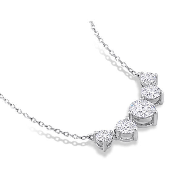 2.45 Carat (ctw) Lab-Created Moissanite Necklace in Sterling Silver product image