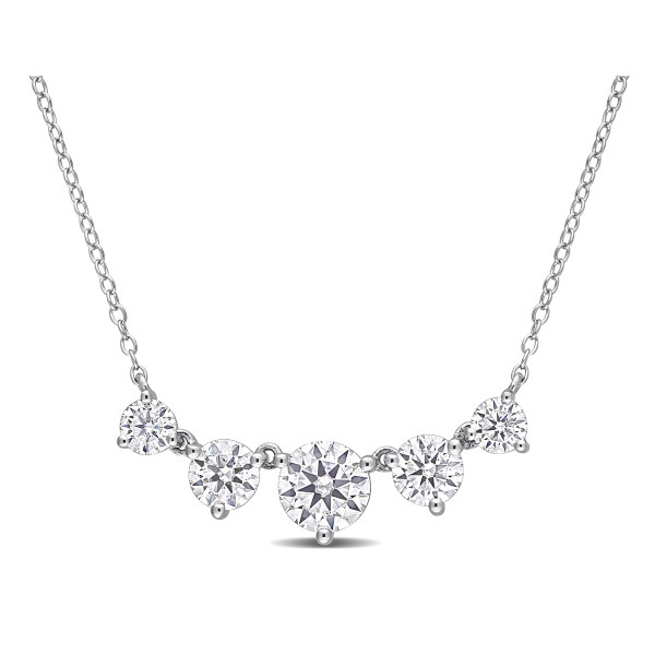 2.45 Carat (ctw) Lab-Created Moissanite Necklace in Sterling Silver product image