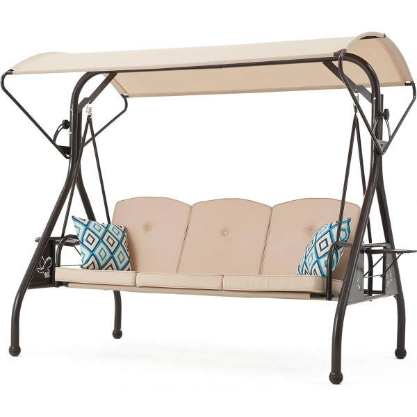 3-Seat Patio Swing with Canopy product image