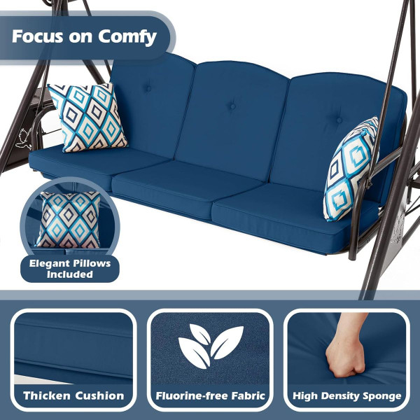 3-Seat Patio Swing with Canopy product image