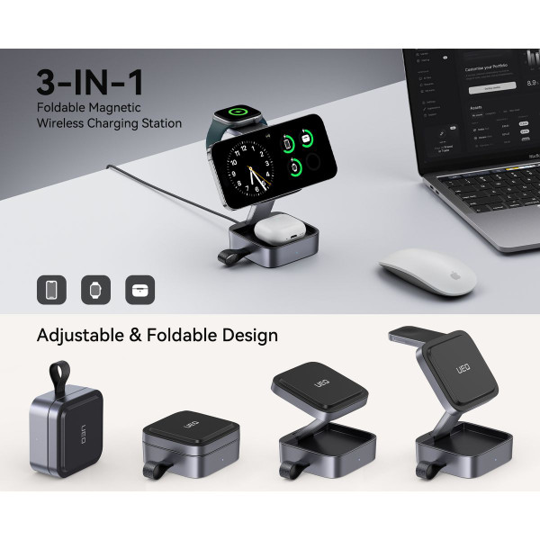3 in1 Wireless Charging Station for Apple MagSafe Charger product image