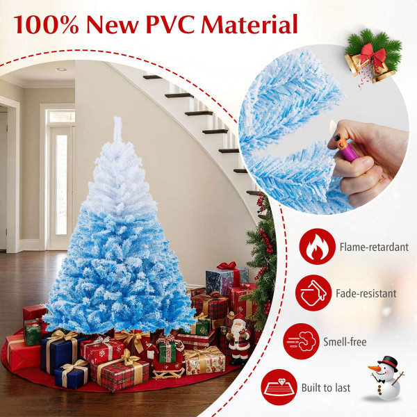 Pink and Blue Artificial Christmas Tree with Flocked Branch Tips product image