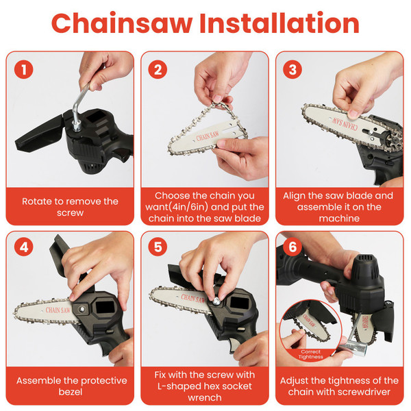 3-in-1 Cordless Electric Pole Saw, Mini Chainsaw, and Grass Trimmer product image