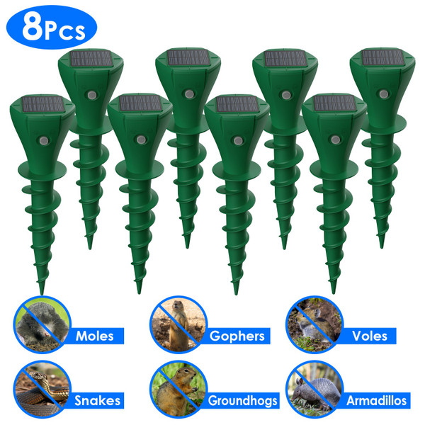 Solar Powered Mole Repellent (8-Pack) product image