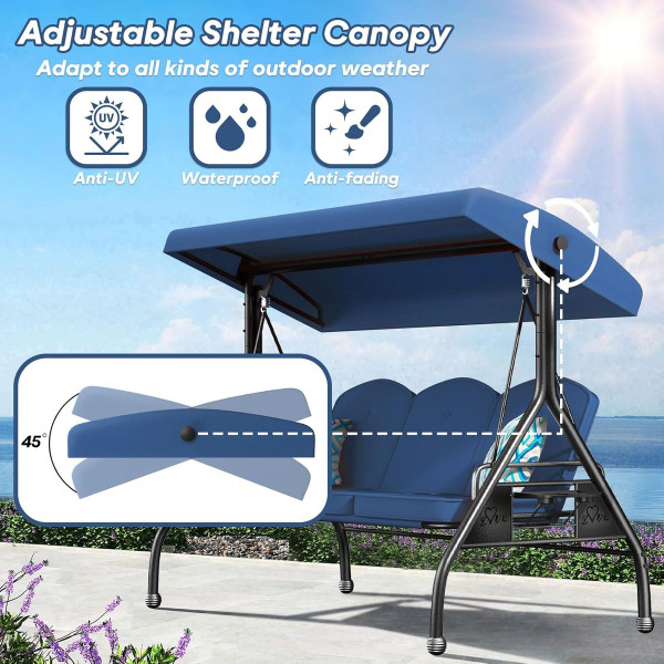 3 Seat Outdoor Patio Porch Swing  product image