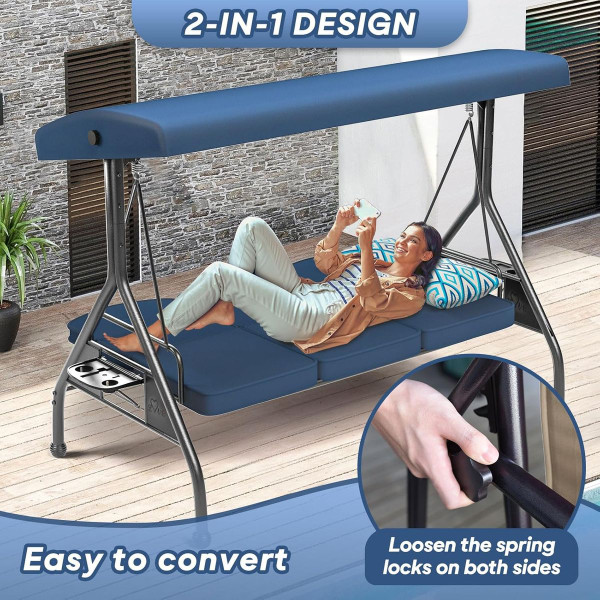 3 Seat Outdoor Patio Porch Swing  product image