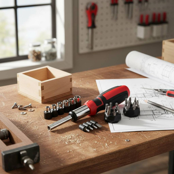 Ratcheting Screwdriver Bit and Socket Set (27 Pieces) product image