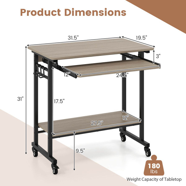 Rolling Laptop Desk product image