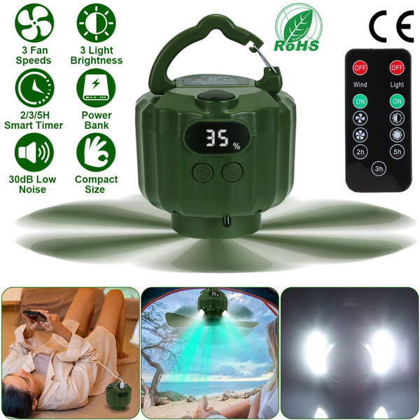 3-in-1 Portable Camping LED Fan product image
