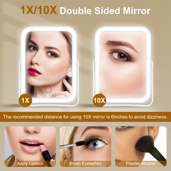 10X Magnifying Lighted Makeup Mirror product image