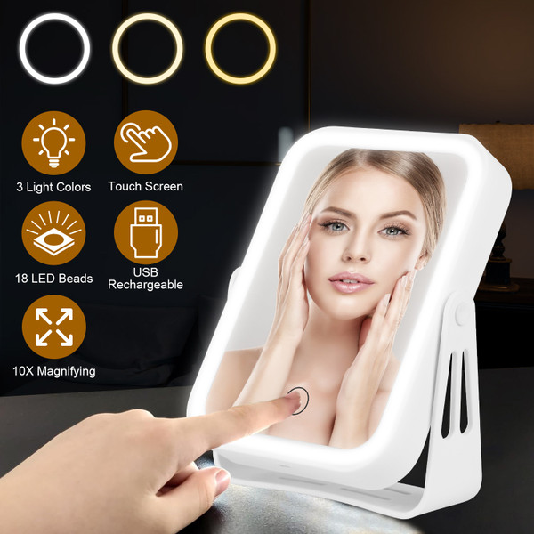 10X Magnifying Lighted Makeup Mirror product image