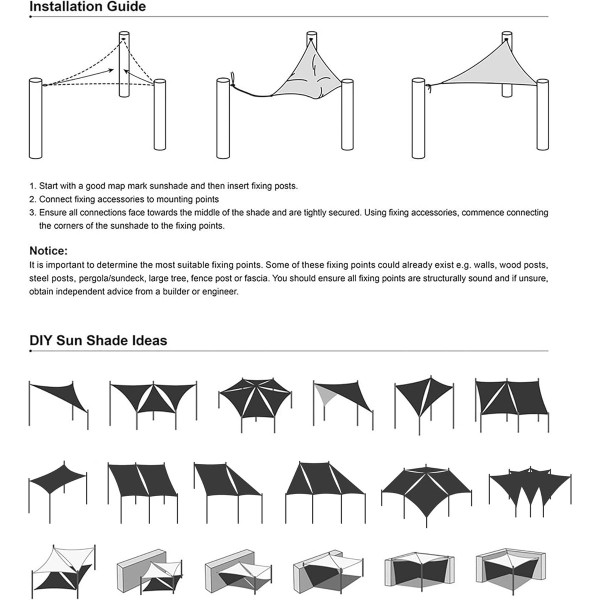 Yescom 25-foot Triangle Sun Shade product image
