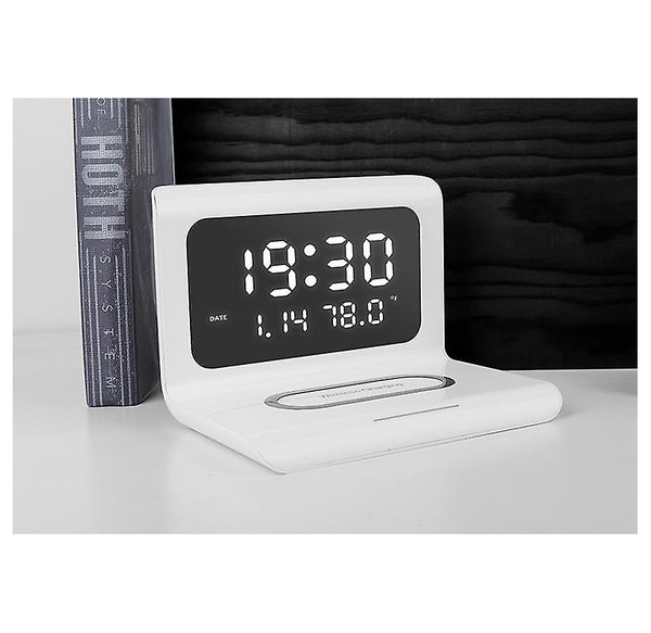 Alarm Clock with 10W Wireless Charging and LED Display product image