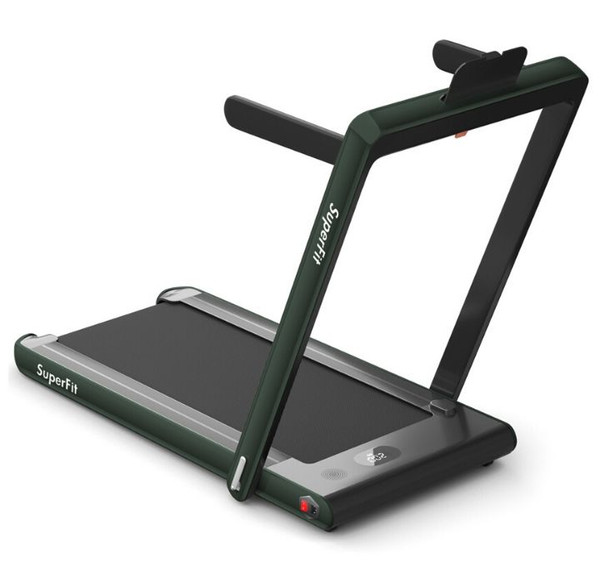 SuperFit™ 2.25HP 2-in-1 Dual Display Folding Treadmill product image