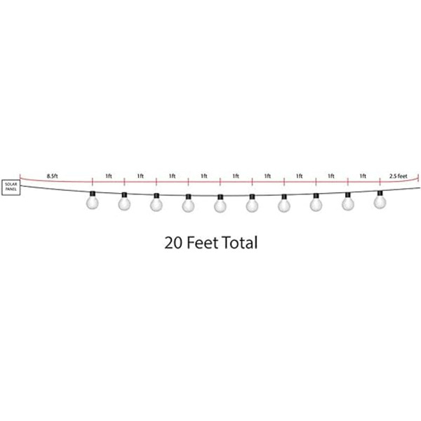 Solar Patio Bulb String Lights product image