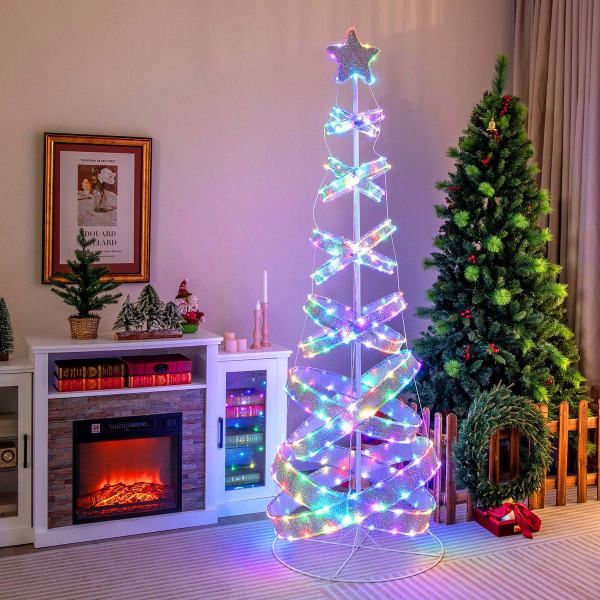 7ft Outdoor Spiral Pre-Lit Christmas Tree with LED Lights product image