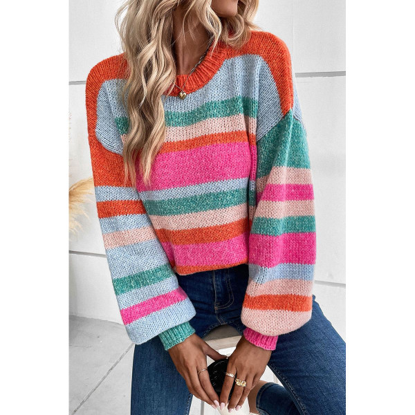 Ivy Knit Drop Shoulder Puff Sleeve Sweater product image