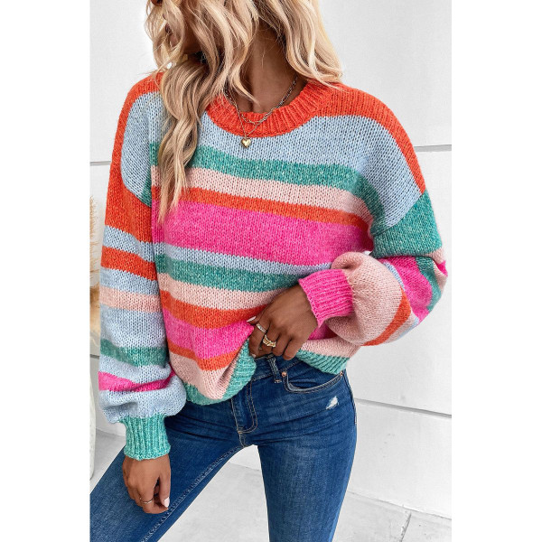 Ivy Knit Drop Shoulder Puff Sleeve Sweater product image