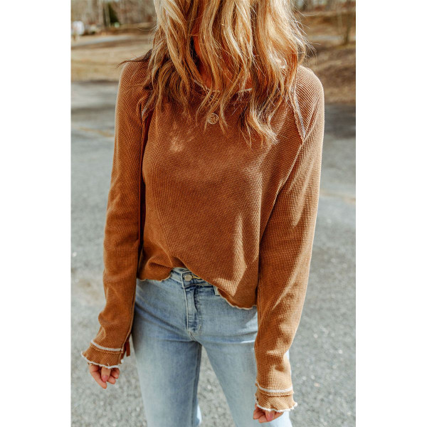 Cataleya Textured Round-Neck Long-Sleeve Top product image
