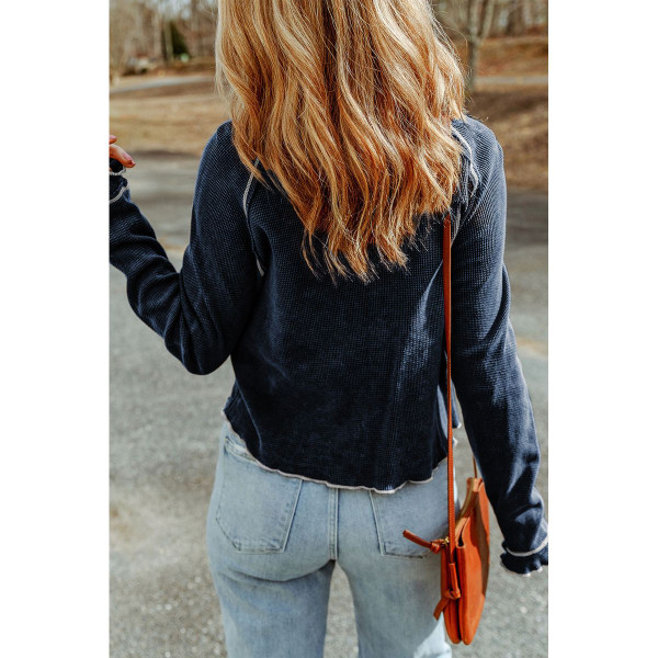 Cataleya Textured Round-Neck Long-Sleeve Top product image