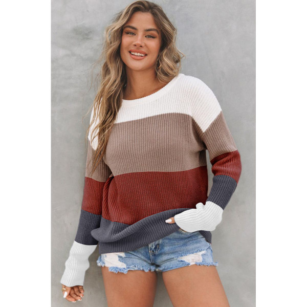 Lainey Knitted O-Neck Pullover Sweater product image