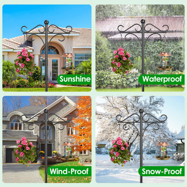 Double Shepherd's Hook Bird Feeder Pole (2-Pack) product image